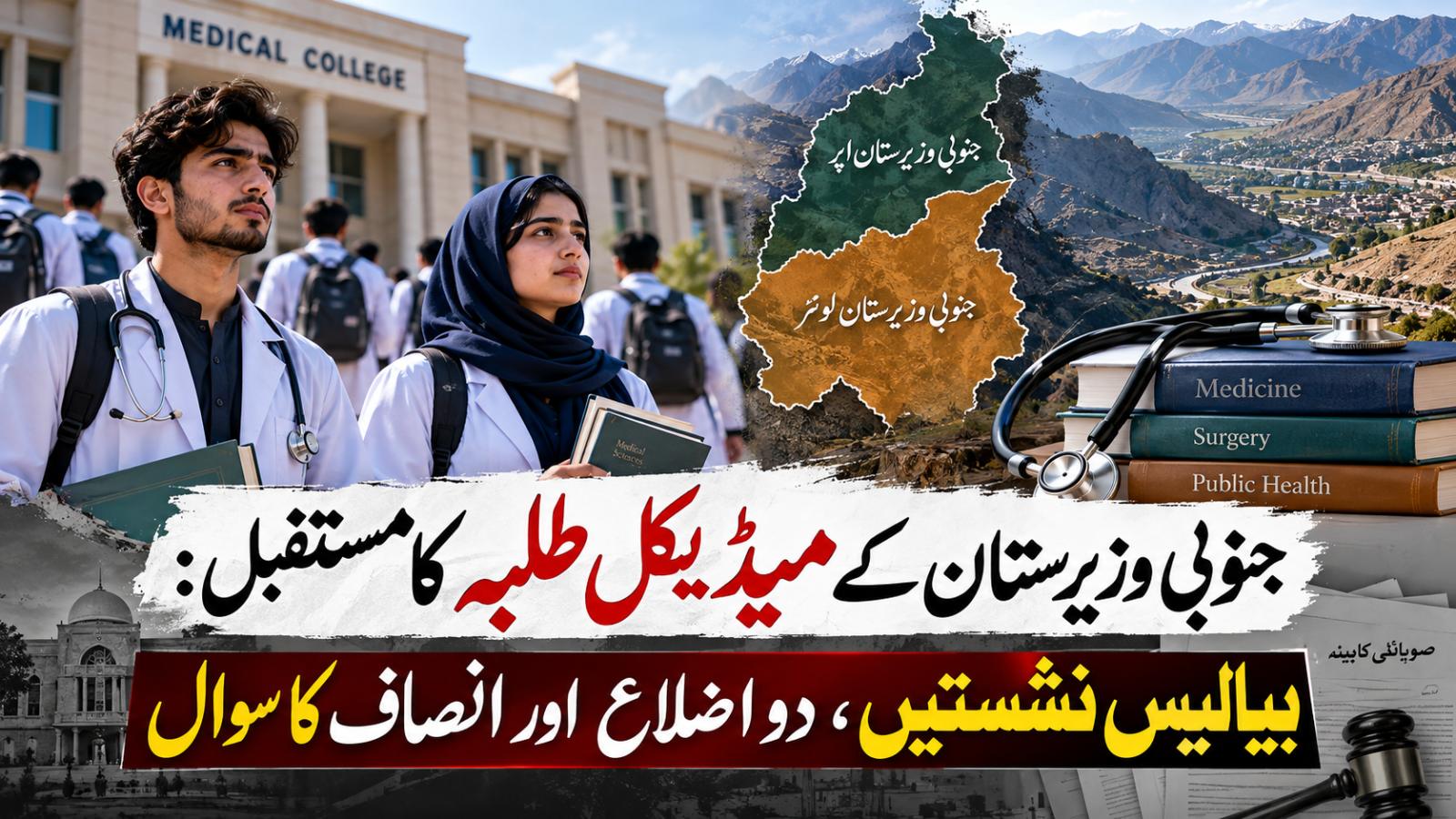 جنوبی وزیرستان کے میڈیکل طلبہ کا مستقبل: بیالیس نشستیں، دو اضلاع اور انصاف کا سوال